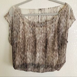 Alice + Olivia Silk Sheer Top